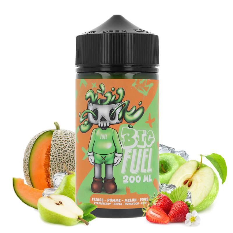 E-liquide Big Fuel- Fuel Fraise Pomme Melon Poire 200ml 0mg Nicotine